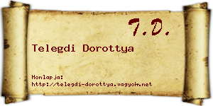 Telegdi Dorottya névjegykártya
